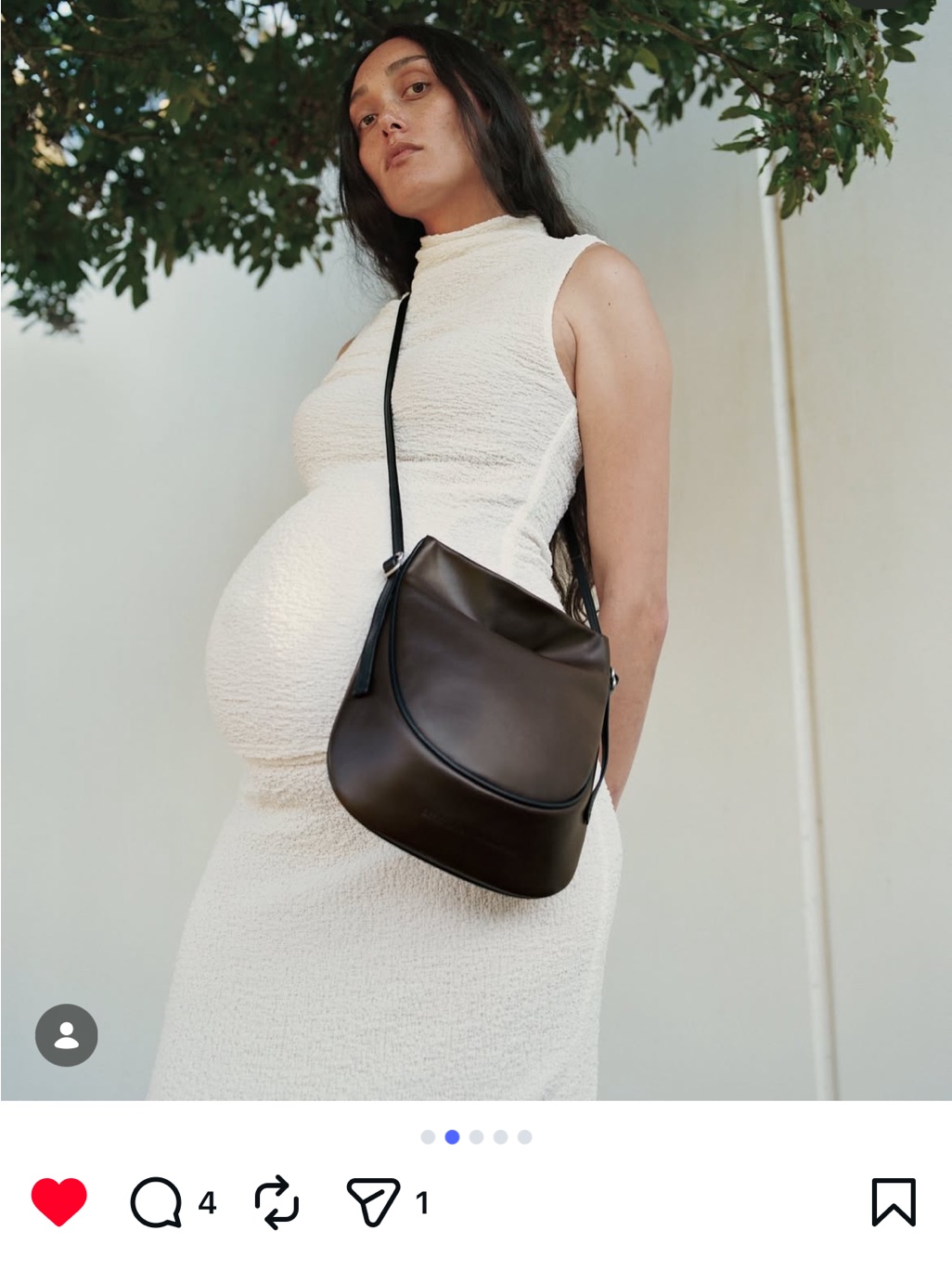 Georgia Jay Ovo Pouch In Black Coffee — image 3 of 4